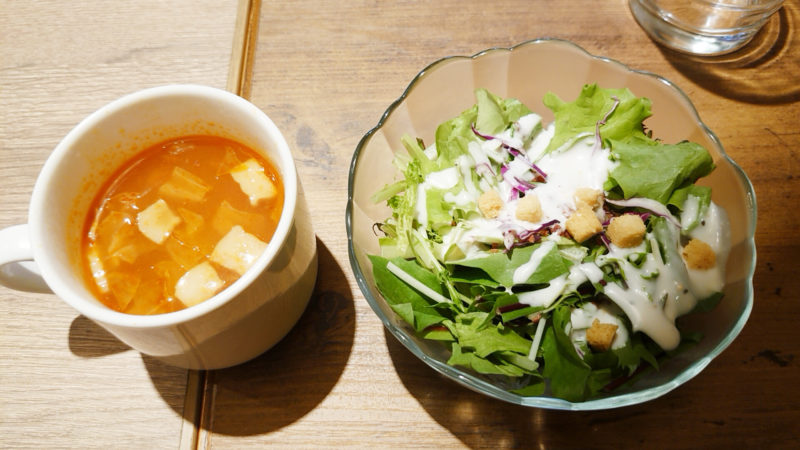 ピアンタ十条店 ランチのスープ＆サラダセット