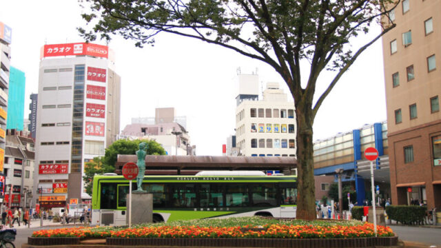 赤羽駅東口 ロータリー前の花壇