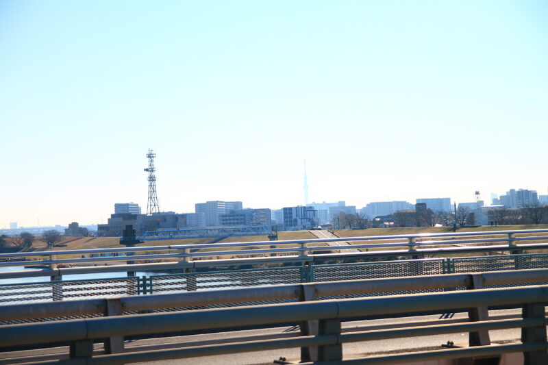 荒川大橋からの富士山