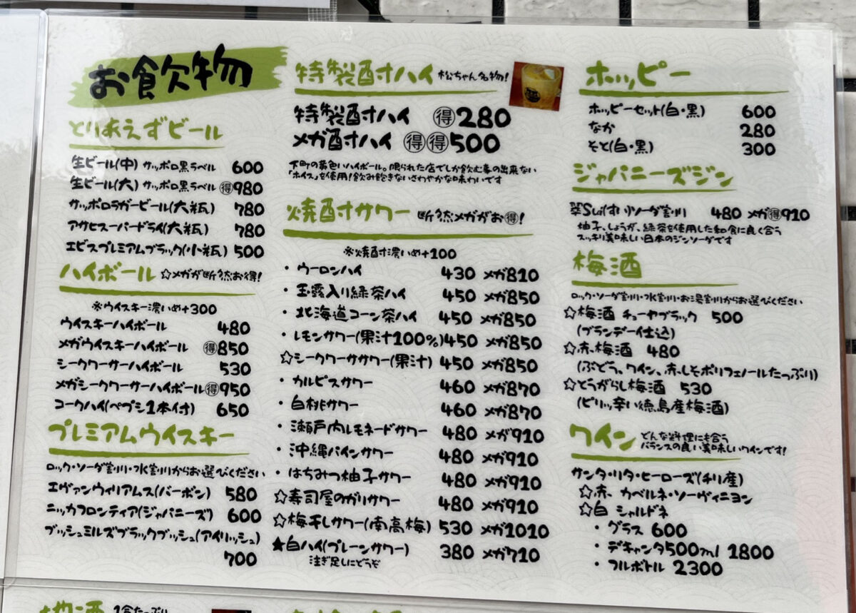 王子 もつ焼居酒屋 松ちゃん