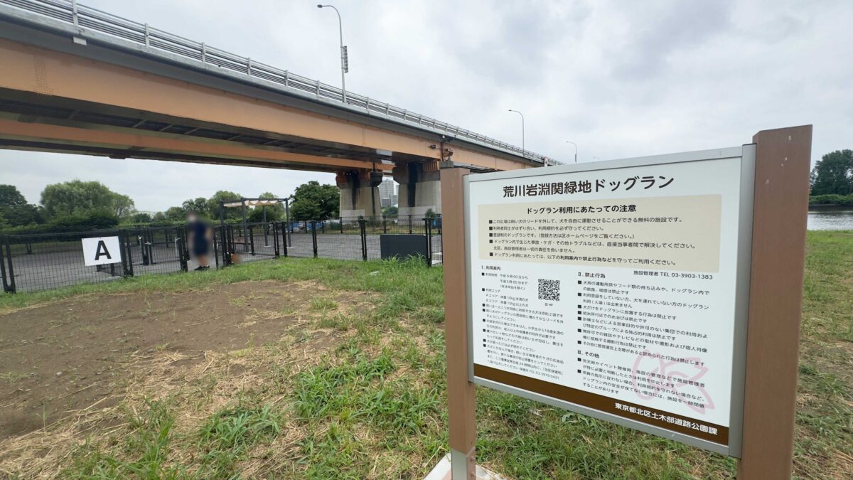荒川岩淵関緑地ドッグラン
