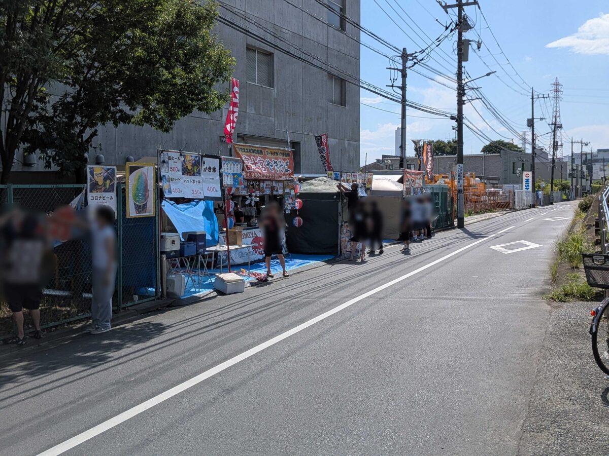 いたばし花火大会屋台の様子