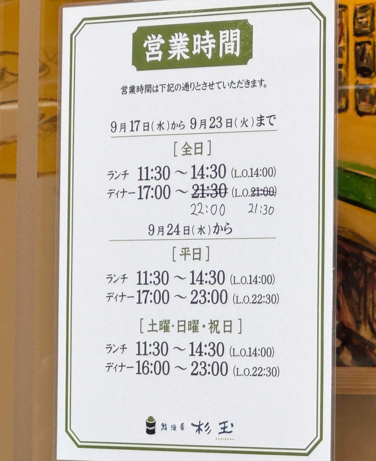 鮨 酒 肴 杉玉 王子店