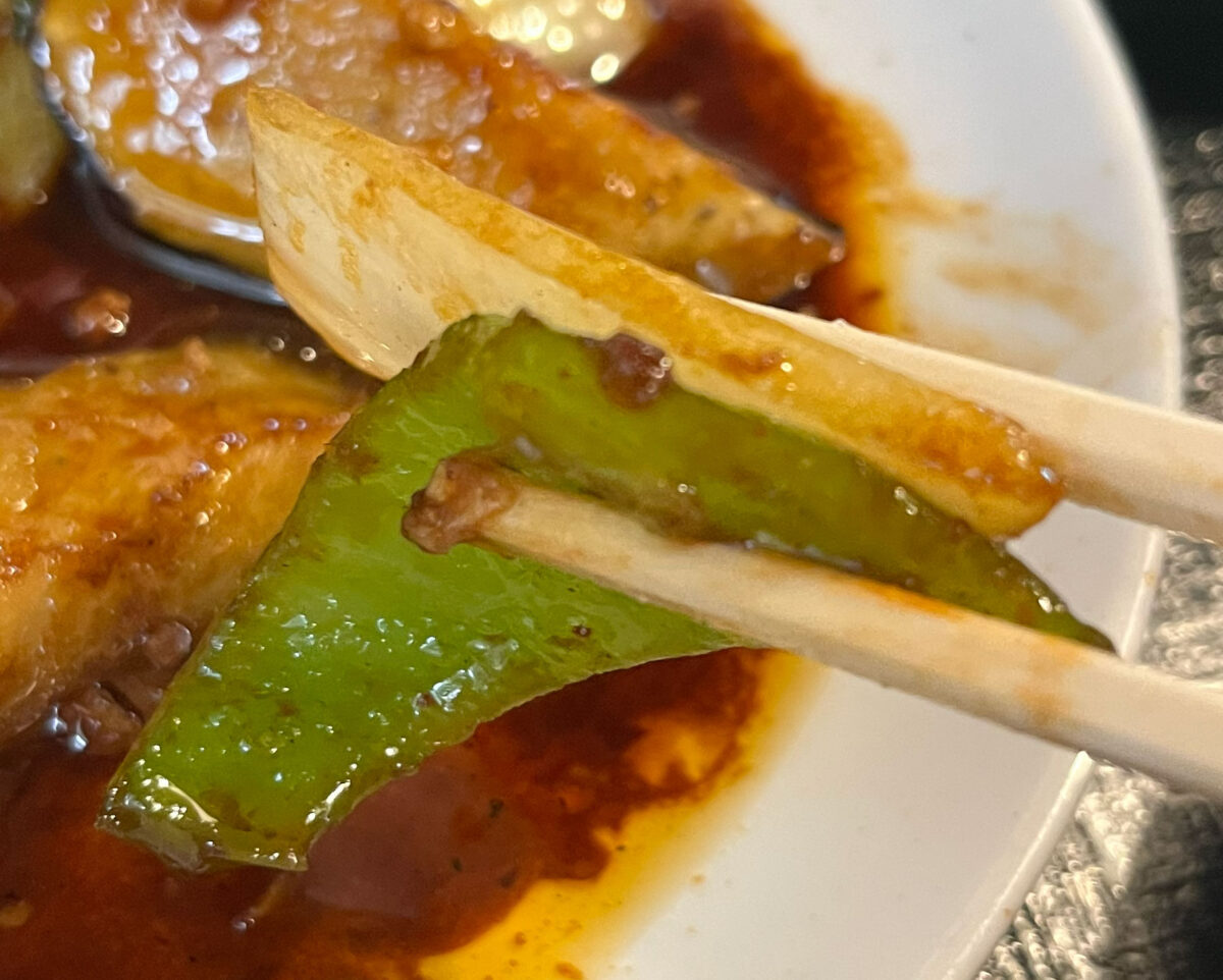 北赤羽 天栄 茄子味噌炒定食