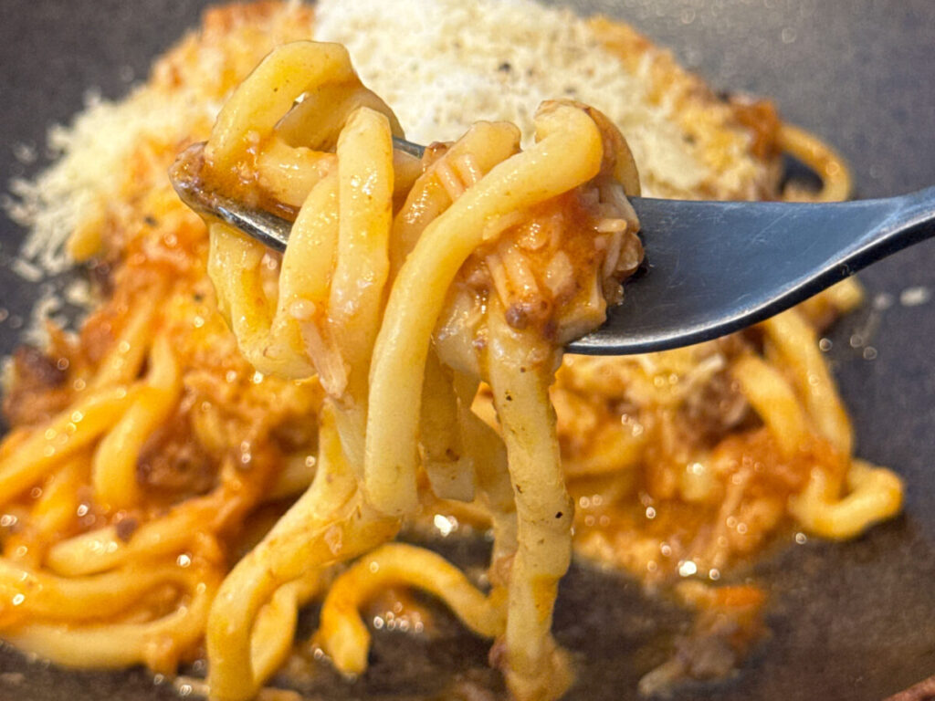 魚イタリアンピザとパスタ 特選和牛のボロネーゼ
